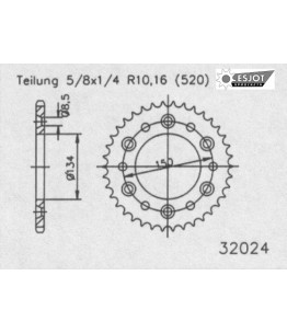 Zestaw napędowy ESJOT do Kawasaki 650 KLX A1-A3, D1 (KLX650 R) USA (93-96)