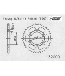 Zestaw napędowy ESJOT do Kawasaki 750 ZX-7RR (ZX750 N1-N2) Ninja 520 Conversion (96-99)