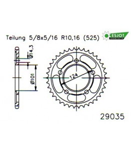 Zestaw napędowy ESJOT do KTM 1190 RC8 (08-10)
