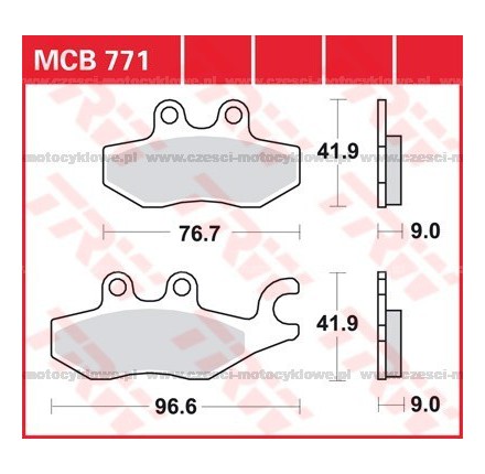Klocki hamulcowe TRW MCB771SRM