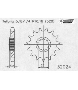 Zestaw napędowy ESJOT do KTM 525 XC (08-10)