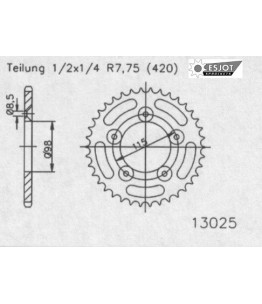 Zestaw napędowy ESJOT do KTM 65 SX (02-10)