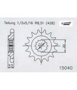 Zestaw napędowy ESJOT do KTM 85 SX small wheels (03-10)
