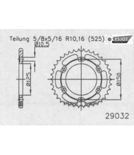 Zestaw napędowy ESJOT do KTM 950 Adventure LC8 (03-06)
