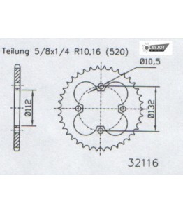 Zestaw napędowy ESJOT do Kymco 300 Maxxer (05-08)
