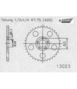 Zestaw napędowy ESJOT do Rieju 50 RS 1 (98-03)