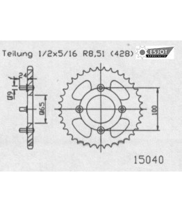 Zestaw napędowy ESJOT do Sachs 125 Husky (97-)