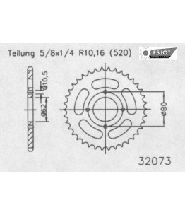 Zestaw napędowy ESJOT do Sachs 125 Roadstar V2 (98-02)