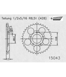 Zestaw napędowy ESJOT do Sachs 125 XTV (98-99)