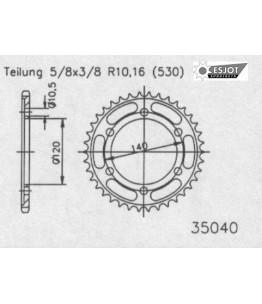 Zestaw napędowy ESJOT do Suzuki 1000 TL R W/X/Y/K1/K2/K3 USA (98-03)
