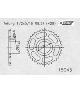 Zestaw napędowy ESJOT do Suzuki 125 GZ Gunfighter (2000)
