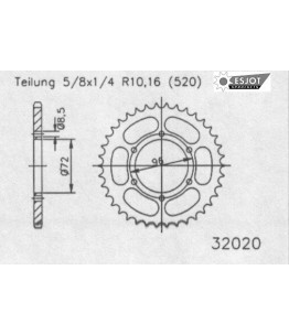 Zestaw napędowy ESJOT do Suzuki 250 DR S SJ41A Japan