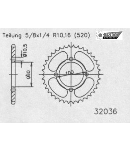 Zestaw napędowy ESJOT do Suzuki 250 TU X (98-00)