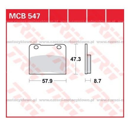 Klocki hamulcowe TRW MCB547