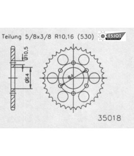Zestaw napędowy ESJOT do Suzuki 400 GSX E,S (T,X) Germany (80-81)