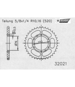 Zestaw napędowy ESJOT do Suzuki 500 DR S-X,Z (81-83)