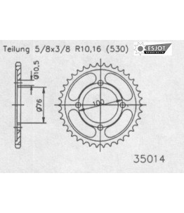 Zestaw napędowy ESJOT do Suzuki 500 RG Gamma USA (86)