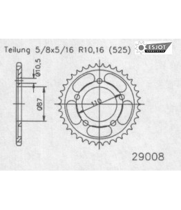 Zestaw napędowy ESJOT do Suzuki 650 SV SA L0 (ABS) Canada (10)
