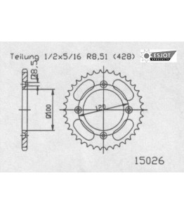 Zestaw napędowy ESJOT do Suzuki 80 RM Z (1982)