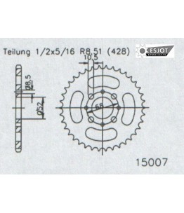 Zestaw napędowy ESJOT do Suzuki 80 TSX E,G (84-85)