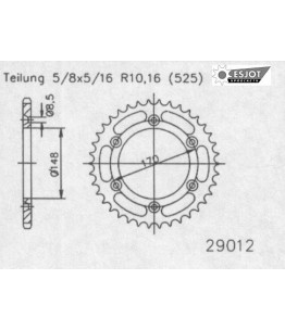 Zestaw napędowy ESJOT do Suzuki 800 DR (94)