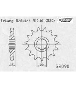 Zestaw napędowy ESJOT do TM 250 / 300 (05-)