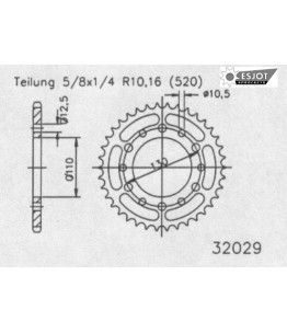 Zestaw napędowy ESJOT do Yamaha 1000 FZ-1 USA Chain 520 (01-05)