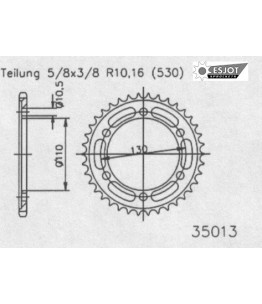 Zestaw napędowy ESJOT do Yamaha 1000 FZ-1 YG/YL/YCL USA (10)