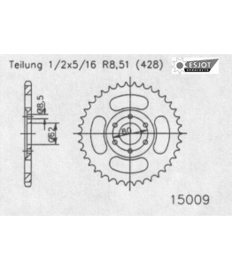 Zestaw napędowy ESJOT do Yamaha 125 DT E UST (1977)