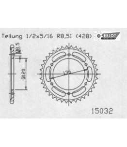 Zestaw napędowy ESJOT do Yamaha 125 TZR R 4DL Japan (93-95)