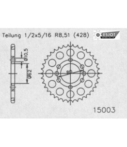 Zestaw napędowy ESJOT do Yamaha 175 DT N,T,W,A,B,C,D,E,F,G,H (84-96)