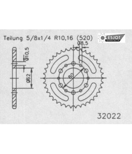 Zestaw napędowy ESJOT do Yamaha 240 XT