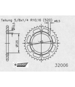 Zestaw napędowy ESJOT do Yamaha 250 XV V-Star (08-10)