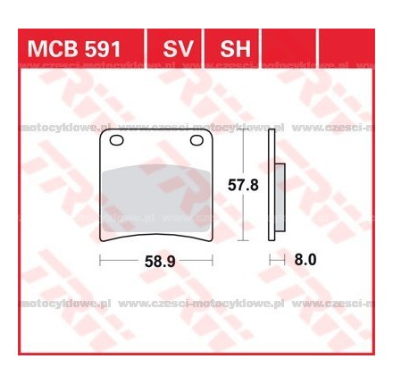 Klocki hamulcowe TRW MCB591