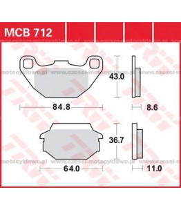 Klocki hamulcowe TRW MCB712SRM