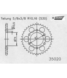 Zestaw napędowy ESJOT do Yamaha 550 XJ (81-85)