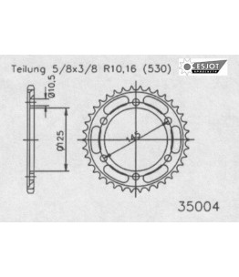 Zestaw napędowy ESJOT do Yamaha 600 FZR D,E 3HE (92-93)