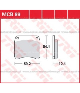 Klocki hamulcowe TRW MCB99