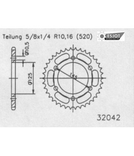 Zestaw napędowy ESJOT do Yamaha 660 XTZ Z Tenere 11D (08-11)