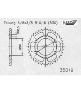 Zestaw napędowy ESJOT do Yamaha 750 TX / 750 TX A USA (73-74)