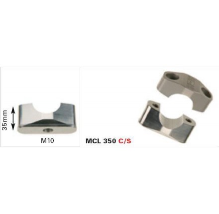 Podwyższenie Kierownicy srebrne 35mm