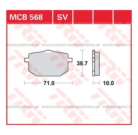 Klocki hamulcowe TRW MCB 568