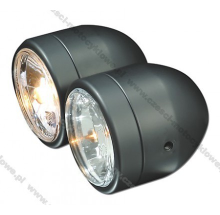 Zestaw dwóch chromowanych reflektorów