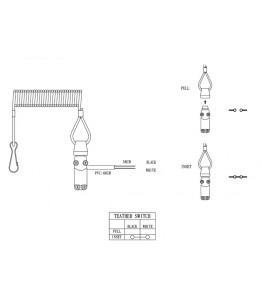 Wyłącznik bezpieczeństwa uniwersalny do zamontowania na kierownicy, zrywka, typ przerywacz