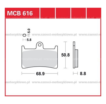 Klocki hamulcowe TRW MCB 616