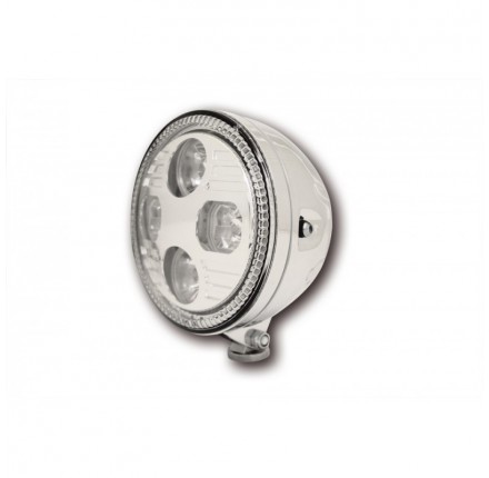 Reflektor LED przedni 5 3/4" Chrom ze światłem postojowym 