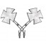 Komplet lusterek GOTHIC CHROME