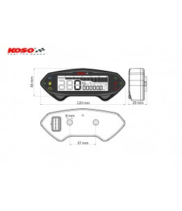 Kokpit KOSO DB-01RN prędkościomierz i obrotomierz