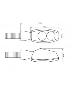 Kierunkowskazy LED STREAM czarne 