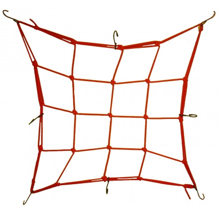 Siatka bagażowa na kask czerwona